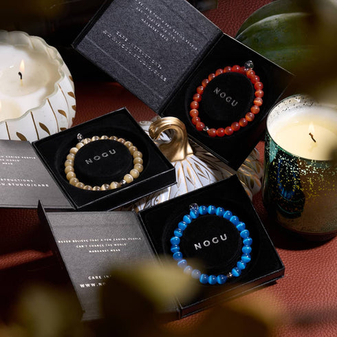 Blood Moon | .925 Sterling Silver | Cheshire Glass Bracelet